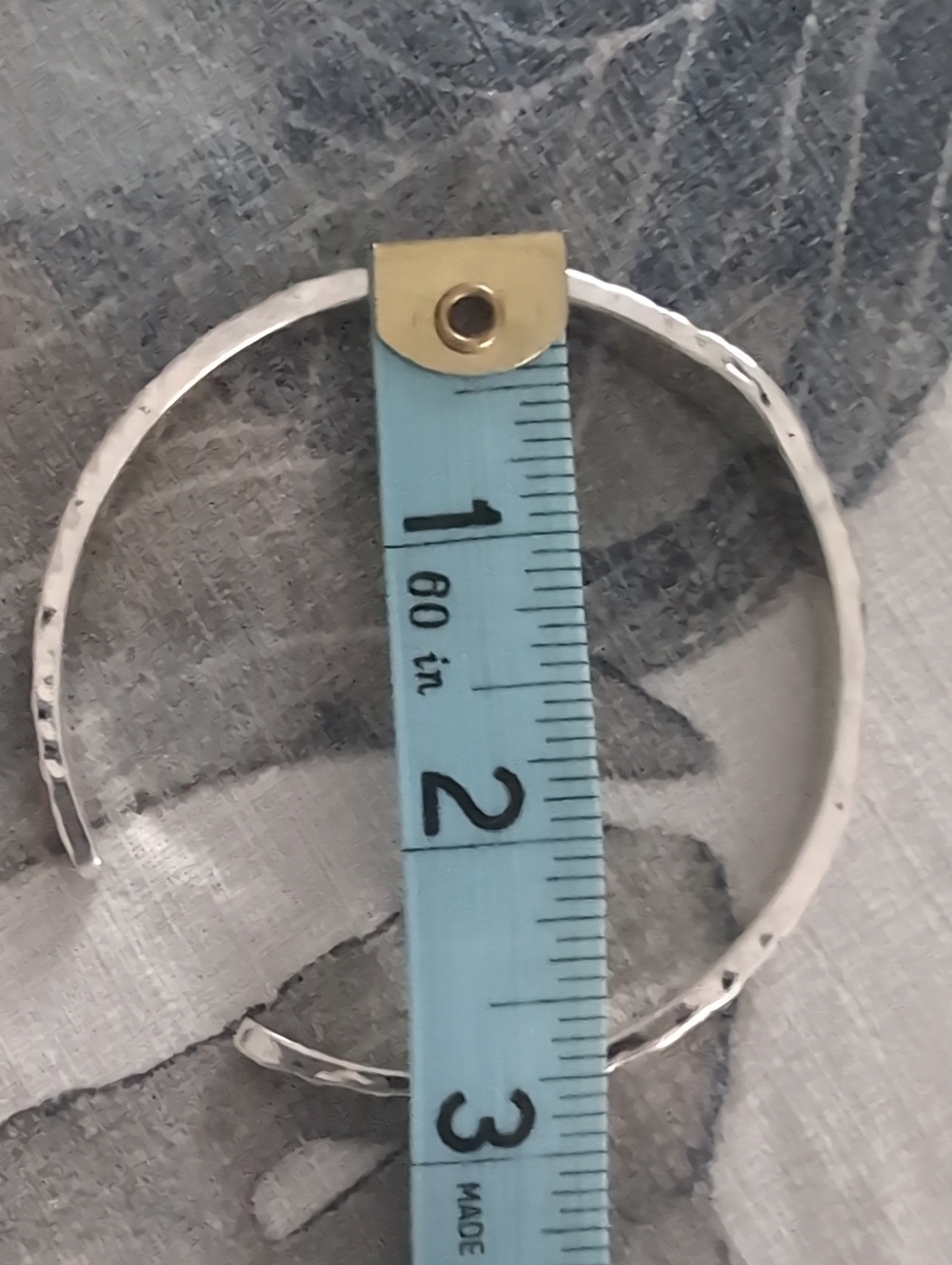 Sterling Silver Patterned Bangle Bracelet - Silver - Picture 4 of 5